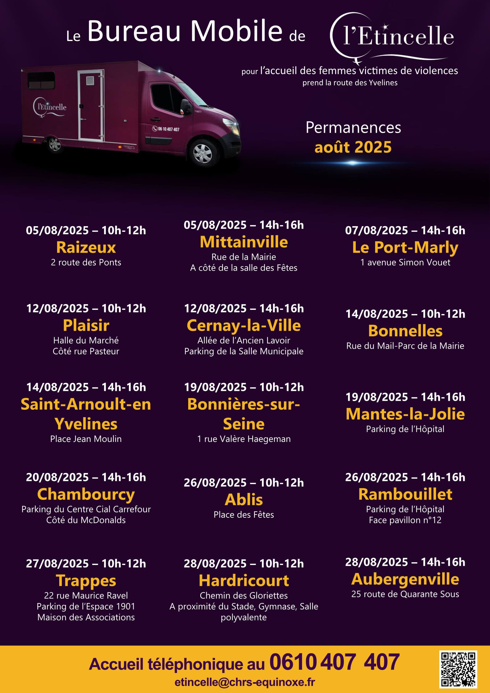 Affiche A4 Permanences 2025 08