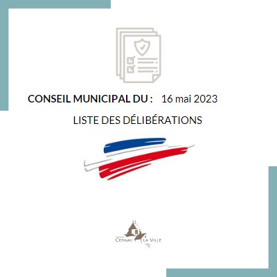Delibérations CM20230516