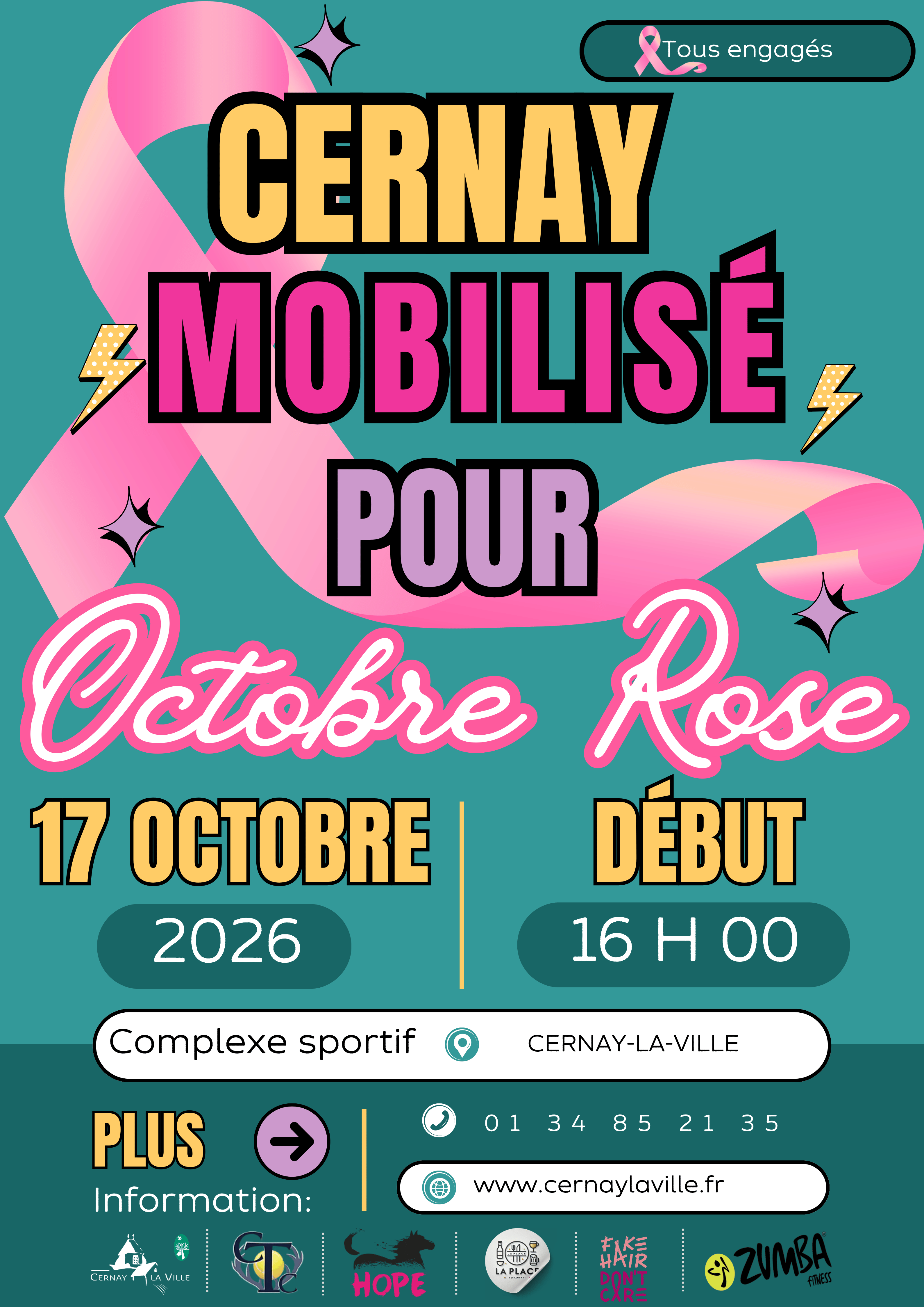 Samedi 17 Octobre :  Cernay mobilisé pour Octobre Rose ! 