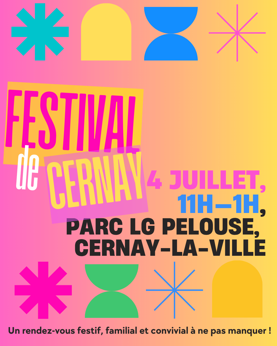 Samedi 4 juillet :  FESTIVAL DE CERNAY-LA-VILLE 2026