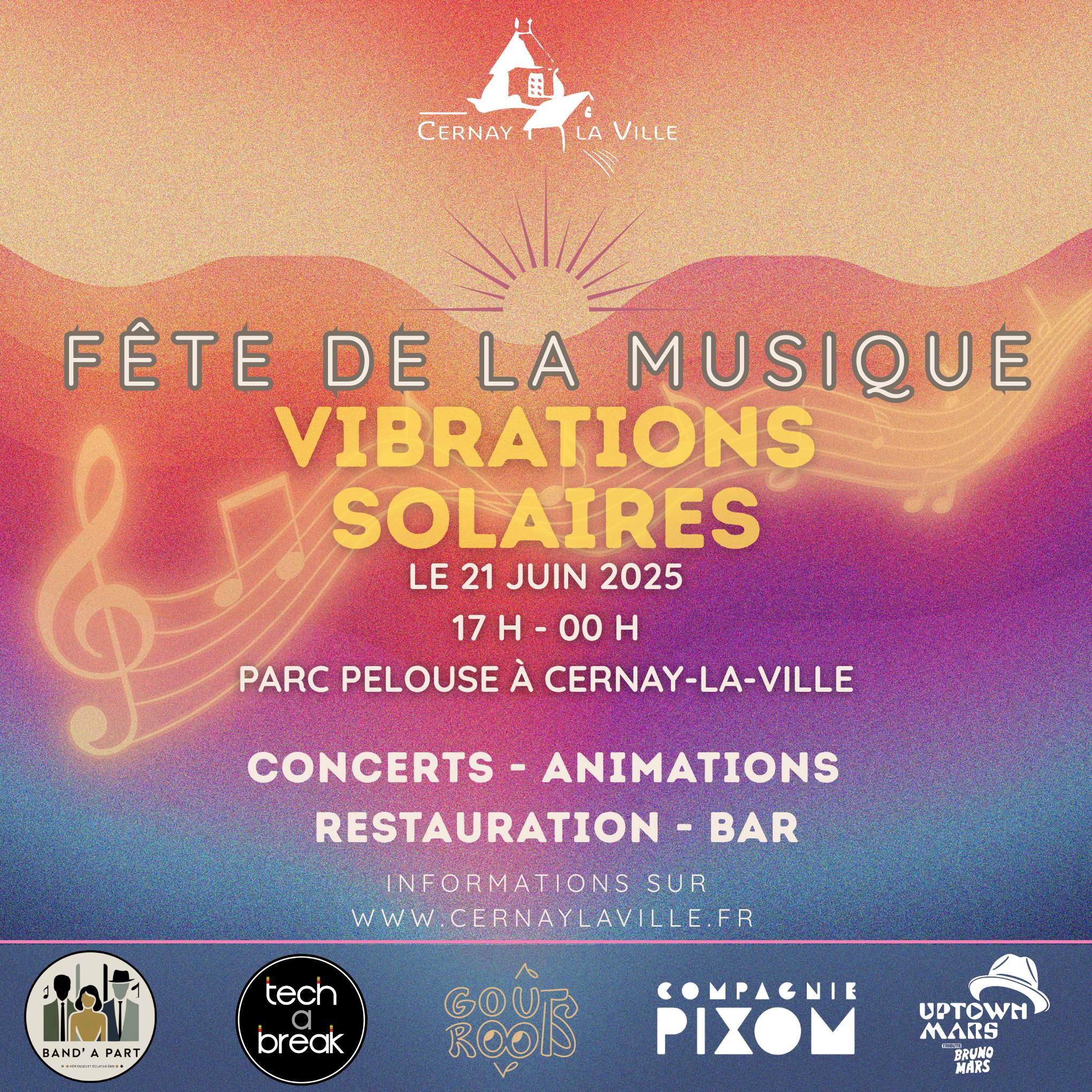  Samedi 21 juin :  Fête de la Musique – Cernay-la-Ville 