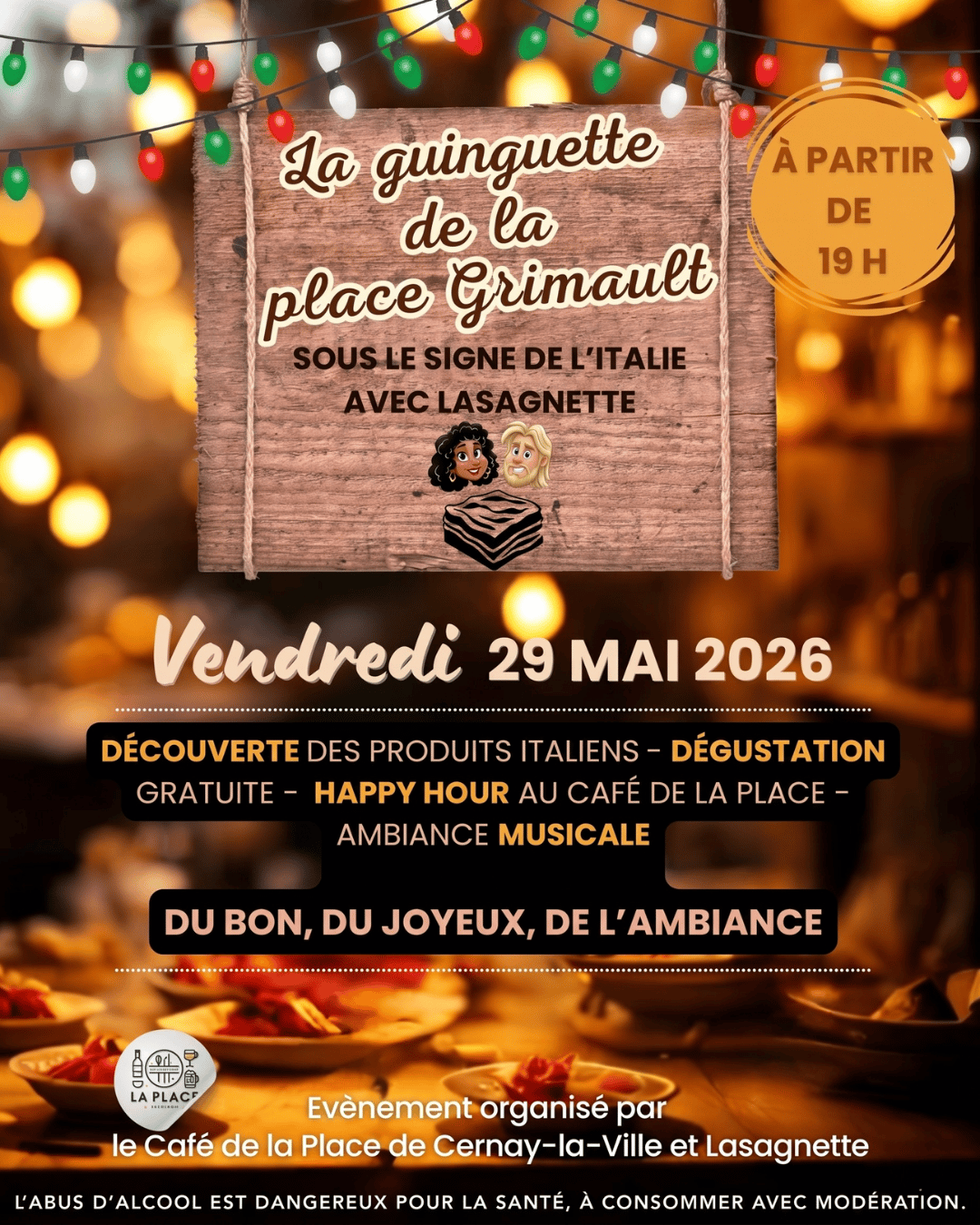 Guinguette de la place Grimault : LASAGNETTE arrive à Cernay‑la‑Ville !