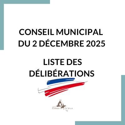 Liste des délibérations du 2 décembre 2025