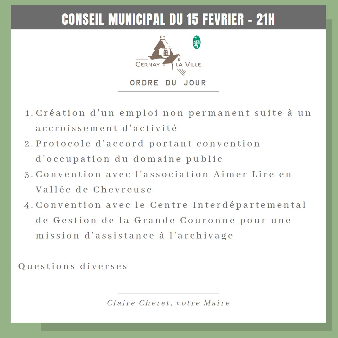 ODJ CM du 15 fev 2023