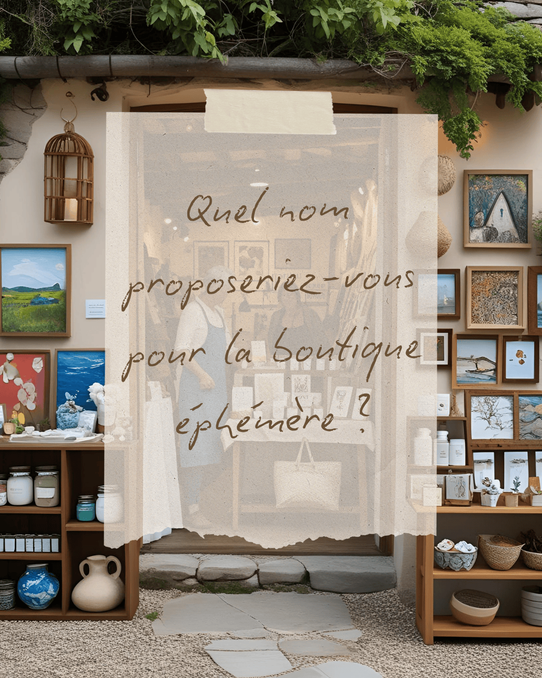 Quel nom proposeriez vous pour la boutique éphémère 
