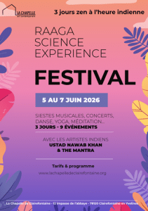 Du 5 au 7 juin 2026 :  Festival Raaga Science Experience – Musique, science et bien‑être.