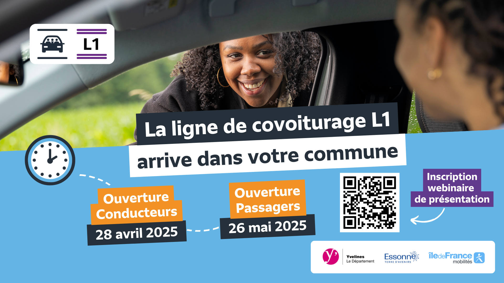 Dès le mois de mai, déplacez vous grâce à la première Ligne de Covoiturage d'Île-De-France Mobilités !.