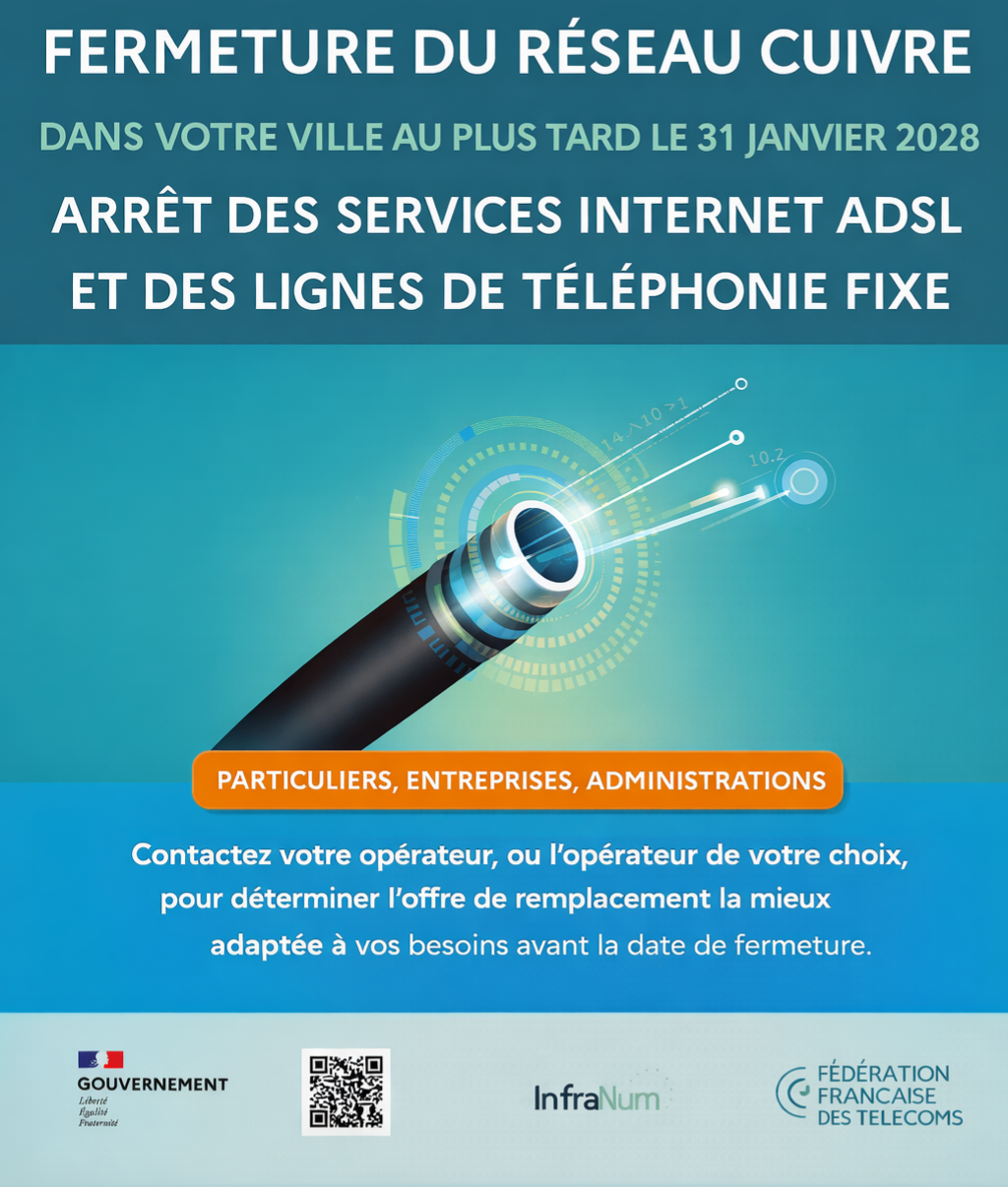 Fermeture du réseau cuivre : anticipez votre passage à la fibre