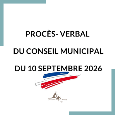 procès verbal du conseil municipal du 10 septembre 2026