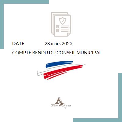 séance du conseil municipal du 28 Mars 2023